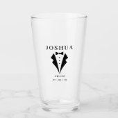 Wedding BRÄUTIGAM personalisierter Name u. Glas (Vorderseite)