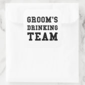 Wedding Bräutigame, die Team trinken Quadratischer Aufkleber (Tasche)