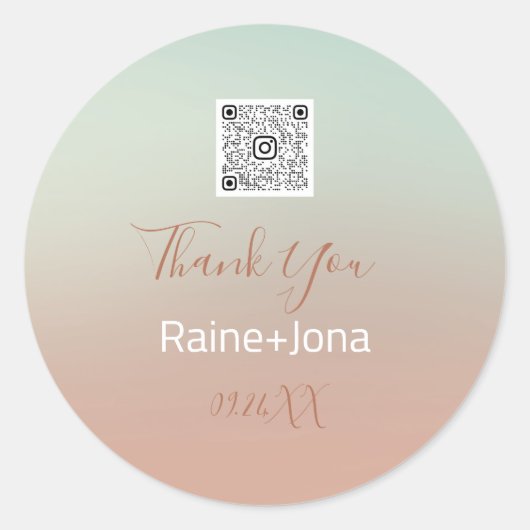 Wedding Brautparty Bevorzugung Ombre Blue Rose Runder Aufkleber (Vorderseite)