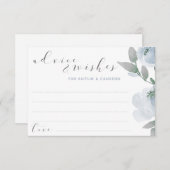 Wedding Brautparty Dusty Blue Gray Watercolor Hinweiskarte (Vorne/Hinten)