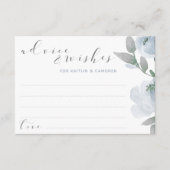Wedding Brautparty Dusty Blue Gray Watercolor Hinweiskarte (Vorderseite)