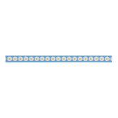 Wedding Brautparty White Yellow Blue Daisy Ripsband (Vorderseite)