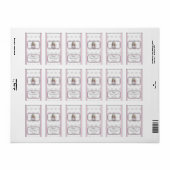 Wedding Bridal Hershey Mini Candy Wrapper Labels Adressaufkleber (Vorne)