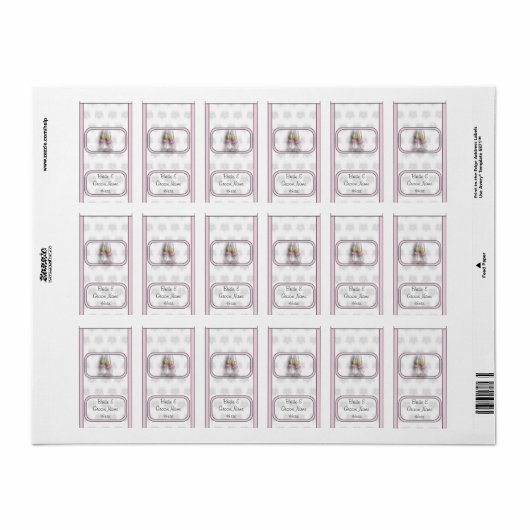 Wedding Bridal Hershey Mini Candy Wrapper Labels Adressaufkleber (Vorne)