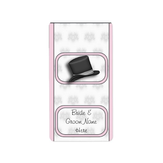 Wedding Bridal Hershey Mini Candy Wrapper Labels Adressaufkleber (Vorne)