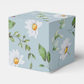 Wedding Bridal Shower Blue Daisy Favor Box Geschenkschachtel (Rückseite)