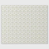 Wedding Bridal Shower White Florals Elegant Geschenkpapier (Flach)