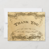 Wedding Bridal Vielen Dank Stationery Vintag Tee Einladung (Vorderseite)