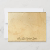 Wedding Bridal Vielen Dank Stationery Vintag Tee Einladung (Rückseite)