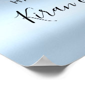 Wedding Bridal Welcome Dress Tropfens Grau Event Poster (Ecke)