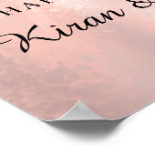 Wedding Bridal Welcome Rose Gold Royal Sweet 16. Poster (Ecke)