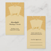 Wedding Bridal White Dress Business Card Terminkarte (Vorne/Hinten)