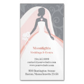 Wedding Bridal White Dress Magnetische Visitenkarte (Vorderseite Vertikal)