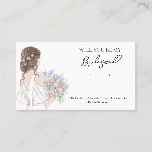 Wedding Bride Bridesmaid Earring Display Card Platzkarte (Vorderseite)
