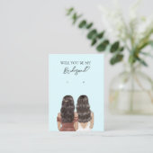 Wedding Bride Bridesmaid Earring Display Card Visitenkarte (Stehend Vorderseite)
