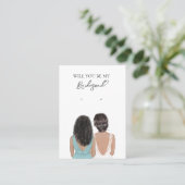 Wedding Bride Bridesmaid Earring Display Card Visitenkarte (Stehend Vorderseite)
