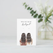 Wedding Bride Bridesmaid Earring Display Card Visitenkarte (Stehend Vorderseite)