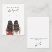 Wedding Bride Bridesmaid Earring Display Card Visitenkarte (Vorne/Hinten)