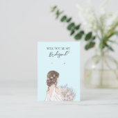 Wedding Bride Bridesmaid Earring Display Card Visitenkarte (Stehend Vorderseite)