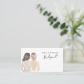 Wedding Bride Bridesmaid Earring Display Card Visitenkarte (Stehend Vorderseite)