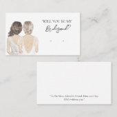Wedding Bride Bridesmaid Earring Display Card Visitenkarte (Vorne/Hinten)