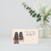 Wedding Bride Bridesmaid Earring Display Card Visitenkarte (Stehend Vorderseite)