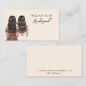 Wedding Bride Bridesmaid Earring Display Card Visitenkarte (Vorne/Hinten)