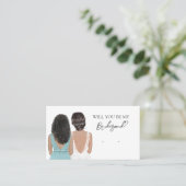 Wedding Bride Bridesmaid Earring Display Card Visitenkarte (Stehend Vorderseite)