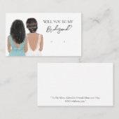 Wedding Bride Bridesmaid Earring Display Card Visitenkarte (Vorne/Hinten)