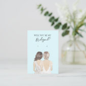 Wedding Bride Bridesmaid Earring Display Card Visitenkarte (Stehend Vorderseite)