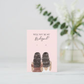 Wedding Bride Bridesmaid Earring Display Card Visitenkarte (Stehend Vorderseite)