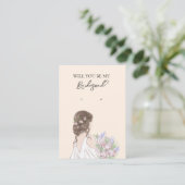 Wedding Bride Bridesmaid Earring Display Card Visitenkarte (Stehend Vorderseite)