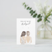 Wedding Bride Bridesmaid Earring Display Card Visitenkarte (Stehend Vorderseite)