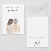 Wedding Bride Bridesmaid Earring Display Card Visitenkarte (Vorne/Hinten)