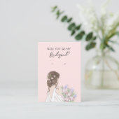 Wedding Bride Bridesmaid Earring Display Card Visitenkarte (Stehend Vorderseite)