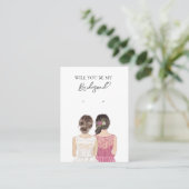 Wedding Bride Bridesmaid Earring Display Card Visitenkarte (Stehend Vorderseite)
