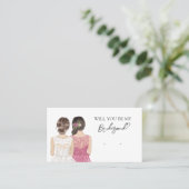 Wedding Bride Bridesmaid Earring Display Card Visitenkarte (Stehend Vorderseite)