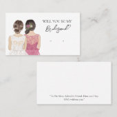 Wedding Bride Bridesmaid Earring Display Card Visitenkarte (Vorne/Hinten)