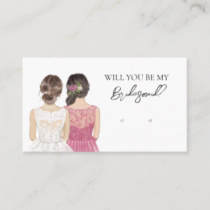 Wedding Bride Bridesmaid Earring Display Card Visitenkarte