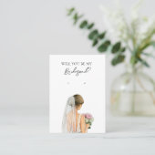 Wedding Bride Bridesmaid Earring Display Card Visitenkarte (Stehend Vorderseite)