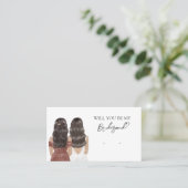 Wedding Bride Bridesmaid Earring Display Card Visitenkarte (Stehend Vorderseite)