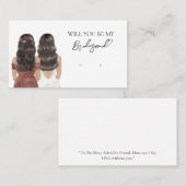 Wedding Bride Bridesmaid Earring Display Card Visitenkarte (Vorne/Hinten)