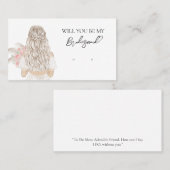 Wedding Bride Bridesmaid Earring Display Card Visitenkarte (Vorne/Hinten)