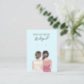 Wedding Bride Bridesmaid Earring Display Card Visitenkarte (Stehend Vorderseite)
