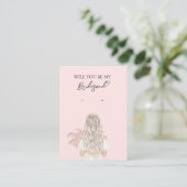 Wedding Bride Bridesmaid Earring Display Card Visitenkarte (Stehend Vorderseite)