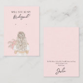 Wedding Bride Bridesmaid Earring Display Card Visitenkarte (Vorne/Hinten)
