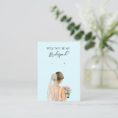 Wedding Bride Bridesmaid Earring Display Card Visitenkarte (Stehend Vorderseite)