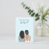 Wedding Bride Bridesmaid Earring Display Card Visitenkarte (Stehend Vorderseite)