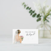 Wedding Bride Bridesmaid Earring Display Card Visitenkarte (Stehend Vorderseite)