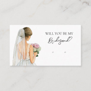 Wedding Bride Bridesmaid Earring Display Card Visitenkarte